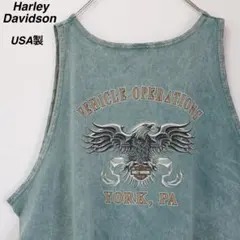 【USA製】ハーレーダビッドソン タンクトップ バックロゴ 両面プリント 3XL