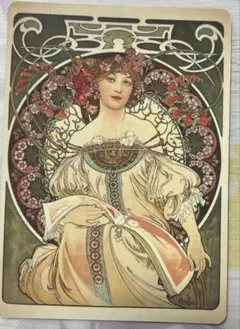 ミュシャ 「四季－秋」(1900)クロスステッチ刺繍図案 - メルカリ