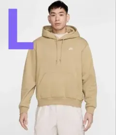 半額以下 L ナイキ SB フリース プルオーバー スケボー パーカー ベージュ