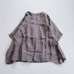 美品✨ nest Robe リネン100% Vネック　スキッパー　ゆったりのサムネイル