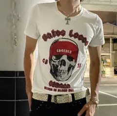 ホワイト スカル y2k 平成ジャニーズ Tシャツ