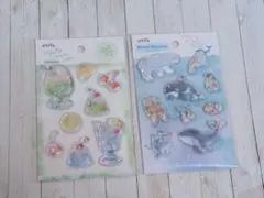 ウォーターシールスパンコール入り メルティークリームソーダ&アクアリウム 2種