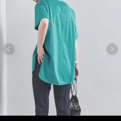 美品！ターコイズ オーバーサイズ Tシャツのサムネイル