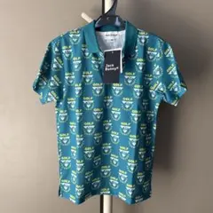 ジャックバニー ポロシャツ キューブジャガード マウンテンロゴ総柄プリント