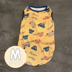 ブーブ柄トップス　ペット服　犬服　猫服　車　黄色　カラフル　タンクトップ　春　夏のサムネイル