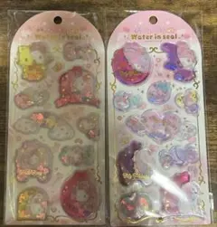 正規品☆サンリオ ウォーターインシール2種類 キティ シナモ　マイメロ 新品
