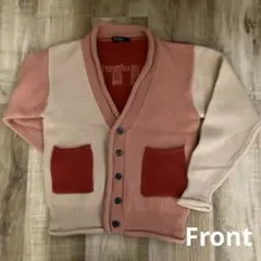 FITH バックロゴ　トライカラーニットカーディガン