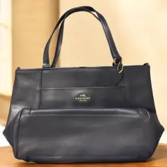 COACH コーチ　黒　トートバッグ　A4収納　F34497 U7 ビジネス