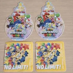 USJ ステッカー 5周年 スーパーニンテンドーワールド ミニオン