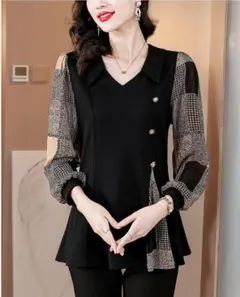 大きいサイズ レディース トップス　シャツ　ブラウス　春 秋冬 新品 長袖