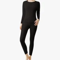 あったかインナー 上下セット レディース 長袖 保温 伸縮性 ウエストゴム