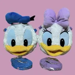 ☆美品☆ディズニーリゾート ドナルド＆デイジー ぬいぐるみパスケース ペアセット