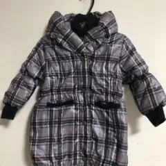 グレー系チェック 中綿コート　アウター　100㎝