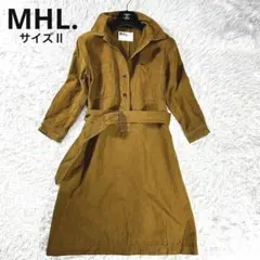 MKL. シャツワンピース　ベルト　Ⅱ ウール　コットン　ブラウン