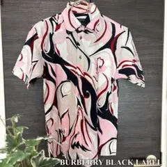 BURBERRY BLACK LABEL 花柄デザインの半袖シャツ Mサイズのサムネイル