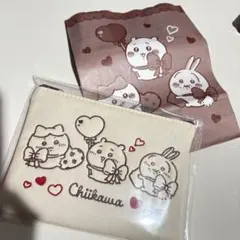 新品未開封 ちいかわ ちいかわギフトポーチ バレンタイン　ハチワレ　うさぎ