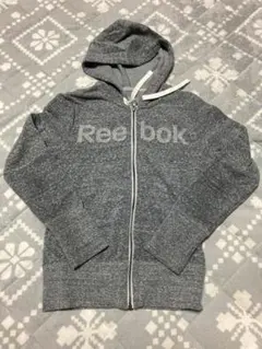 美品！Reebok フルジップ パーカー S グレー