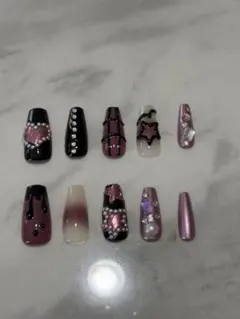 ネイルチップ 10個セット デザイン多様