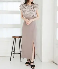 MAJESTIC LEGON ウエストフィットスリットスカート