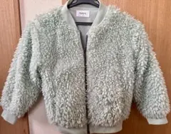 NAVY. ミントグリーン ボアジャケット 130cm