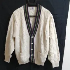 J.PRESS アイボリー ニット カーディガン　サイズL