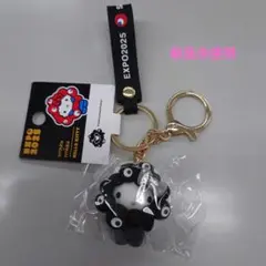Expo2025 サンリオ なりきりミャクミャク 黒 立体 キーホルダー キティ
