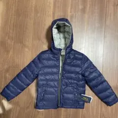 ネイビー フード付き ダウンコート