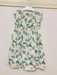 パイナップル柄ノースリーブワンピース 110cm