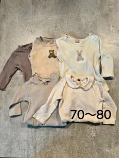 アプレレクール モンベベ プティマイン ロンパース長袖 5枚セット