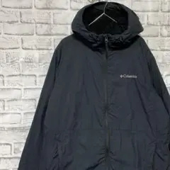 コロンビア　マウンテンパーカー中綿ブラックM ロゴ刺繍アウトドア0204