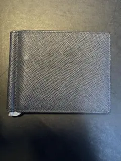 PRADA ブラックレザー マネークリップ