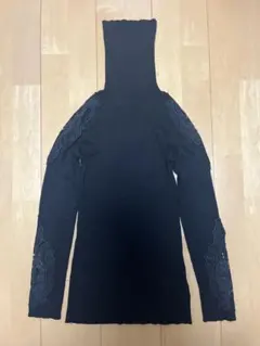 cawaii FRENCH PAVE タートルネックニット S-L ブラック