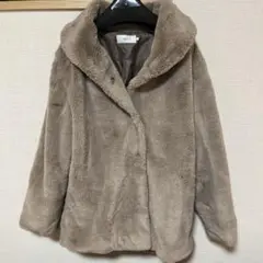 AZUL ベージュ ファーコート S【美品】