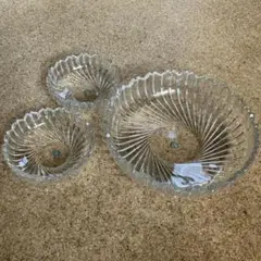 HOYA クリスタルガラスボウル 3個セット