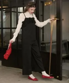 BONLECILLnoirフリルオールインパンツ入学式卒業式オシャレカジュアル