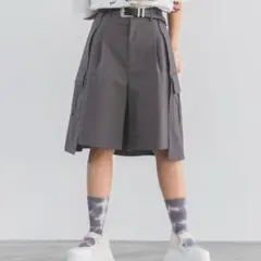 PAGEBOY ページボーイ カーゴハーフパンツ ワイドパンツ グレージュ Fのサムネイル