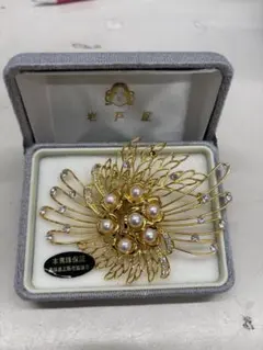 B5756 パール ブローチ