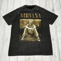 NIRVANA ニルヴァーナ カートコバーン バンドT 両面半袖Tシャツ 黒