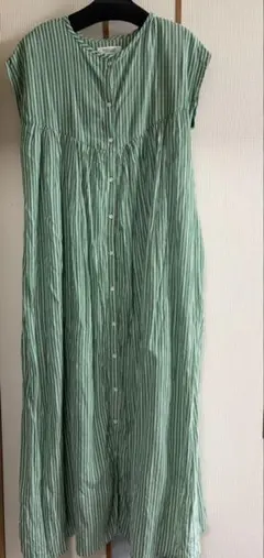 SONNYLABEL 緑と白のストライプマキシドレス