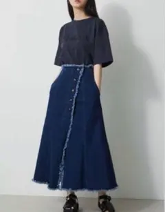 AZUL BY MOUSSY アシンメトリーデニムスカート
