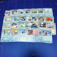 ポケカ 水タイプ　進化ライン　デッキパーツ　まとめ売り　79枚