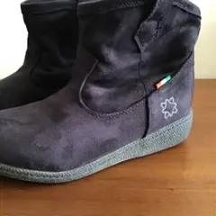 スエード ショートブーツ　ブラック　Lサイズ