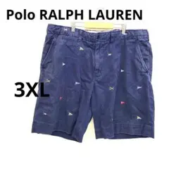 【大きいサイズ】Polo RALPH LAUREN フラグ総刺繍ショートパンツ