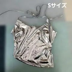 SHEIN　メタリックホルターネック　Sサイズのサムネイル