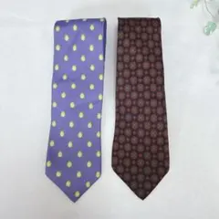 ダンヒル　ポールスチュアート　メンズネクタイ　総柄　2本セット　個性的
