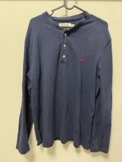 POLO RALPH LAUREN ヘンリーネック 長袖カットソー ネイビー Lのサムネイル