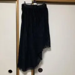 GU ロングスカート アシンメトリー スカート レース