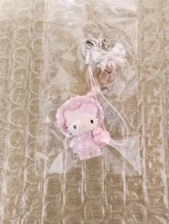 ハローキティ シークレットストラップ（天使小悪魔デザイン） 水色