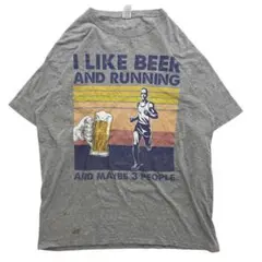 10s- フルーツオブザルーム ビール ランニング おもしろTシャツ メンズLのサムネイル