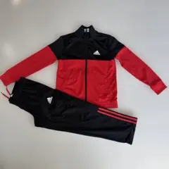 adidas ジャージ 上下セット 130cm ブラック レッド